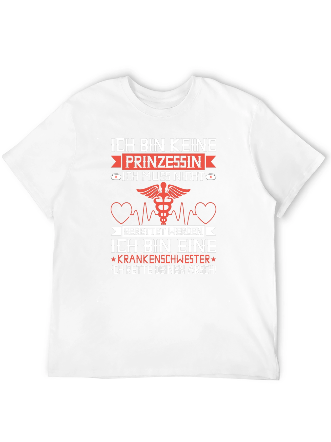 Camiseta Negra: No soy princesa soy enfermera