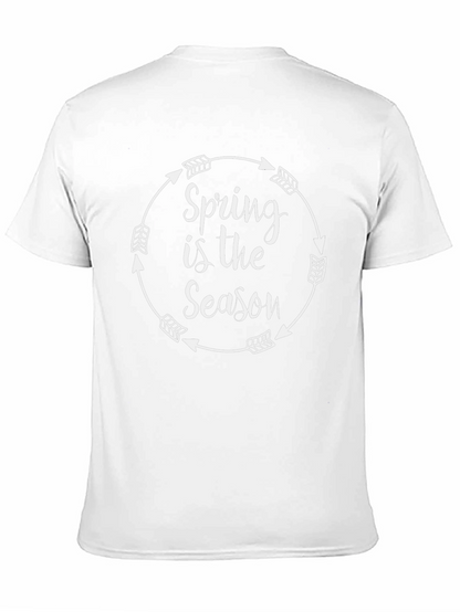 Camiseta Negra Spring is the Season para Hombre