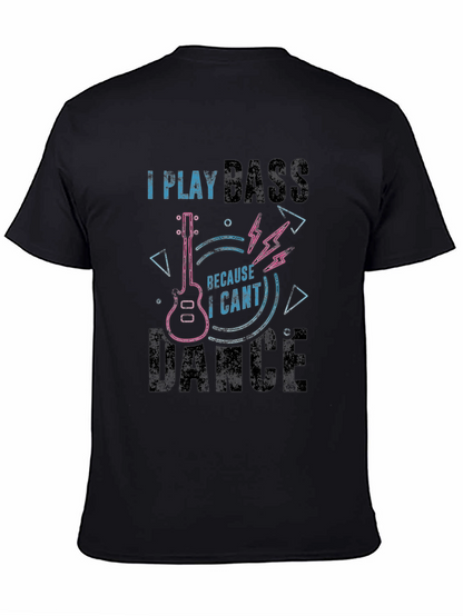 Camiseta Negra I Play Bass Because I Cant Dance