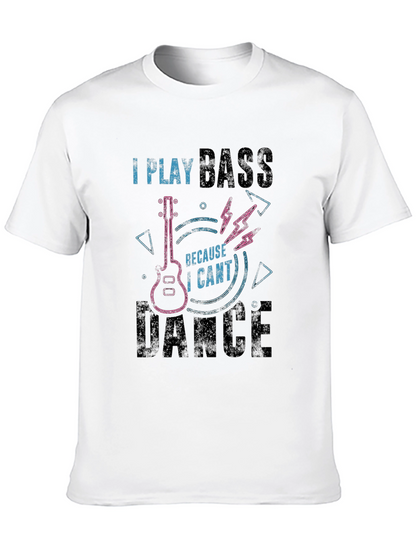 Camiseta Negra I Play Bass Because I Cant Dance