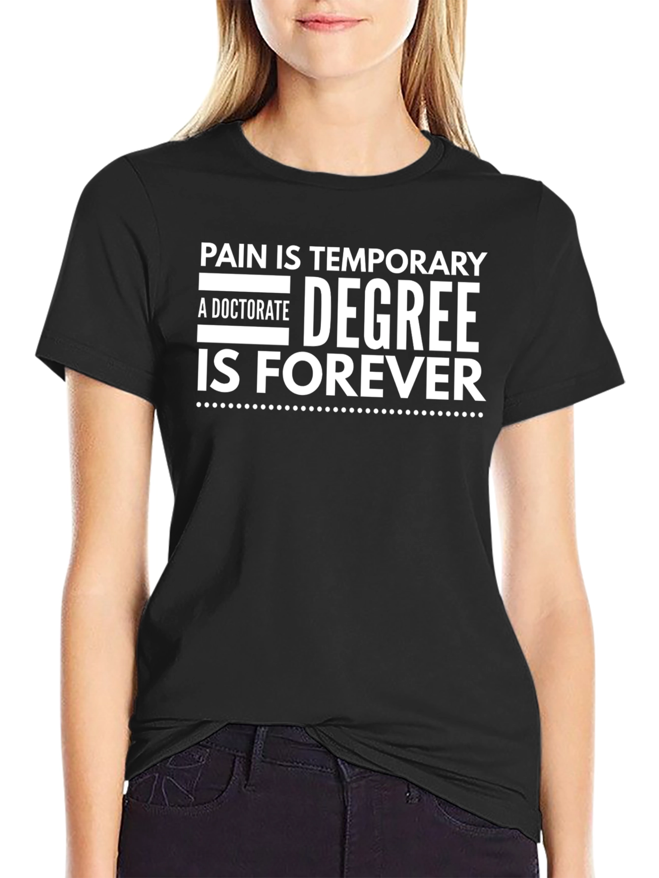 Camiseta Negra: Dolor Temporal Título Para Siempre
