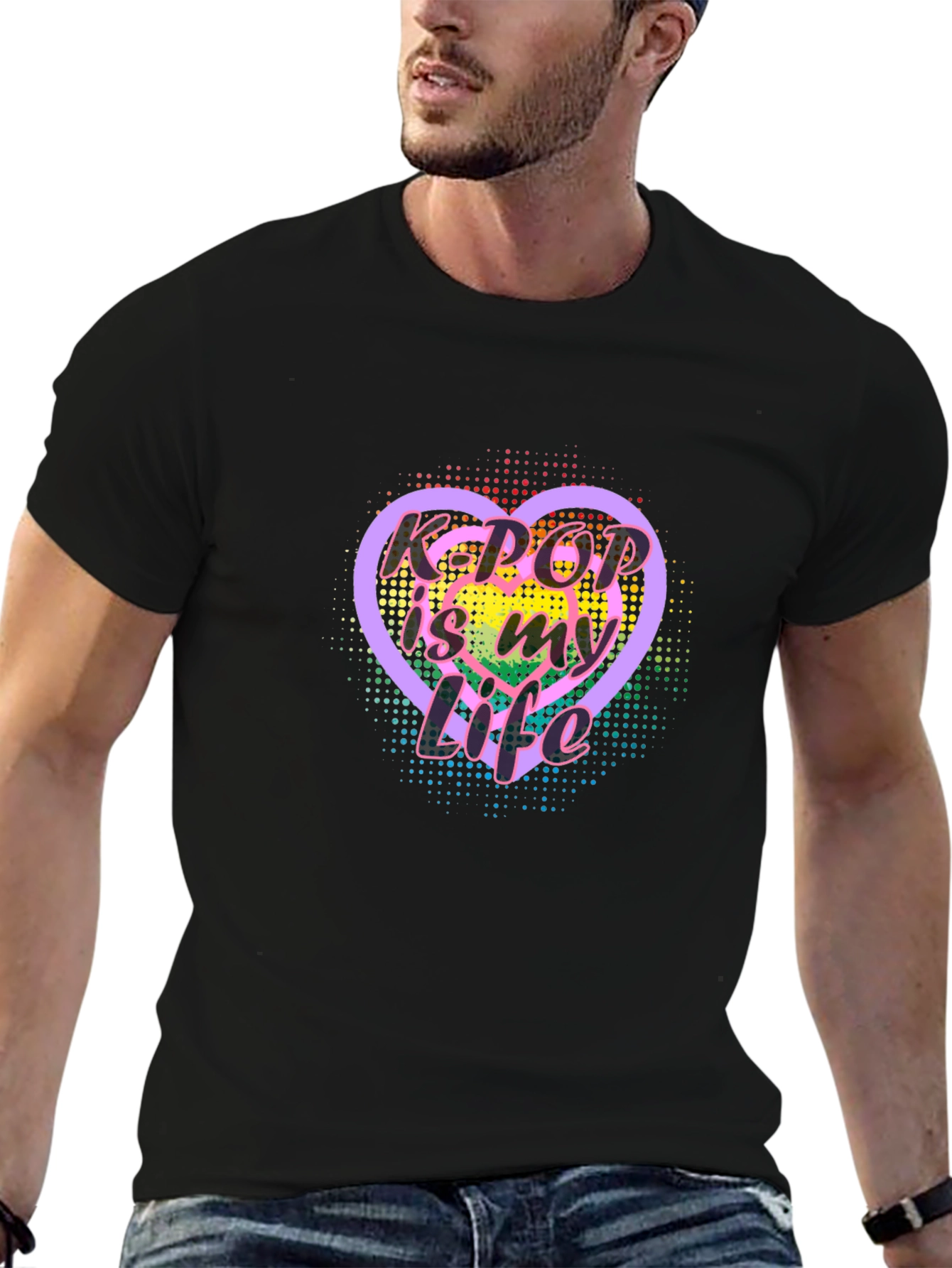 Camiseta Negra K-Pop Is My Life
