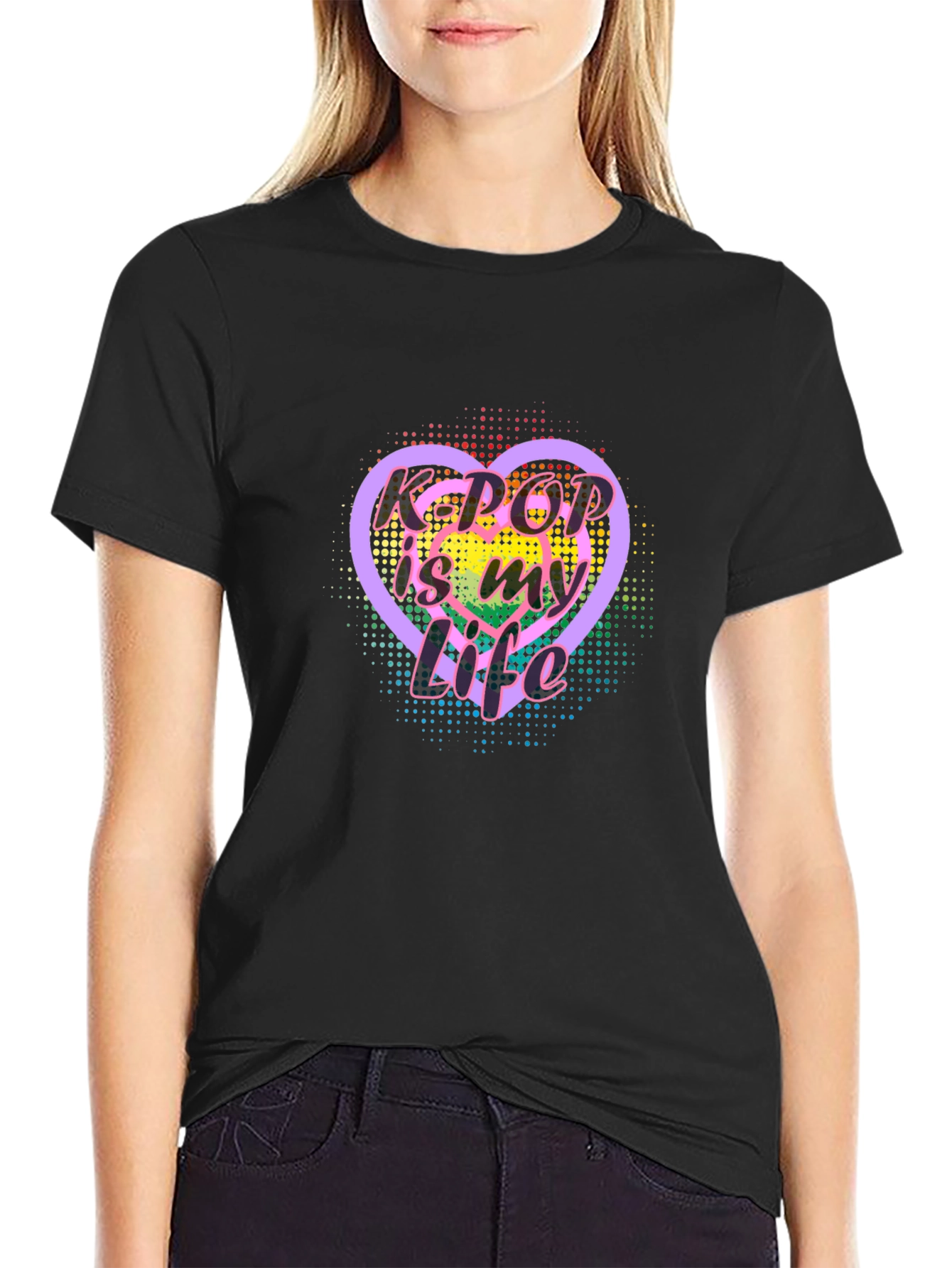 Camiseta Negra K-Pop Is My Life