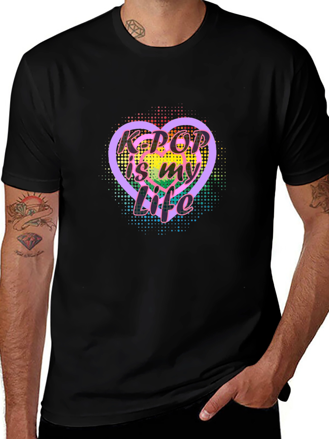 Camiseta Negra K-Pop Is My Life
