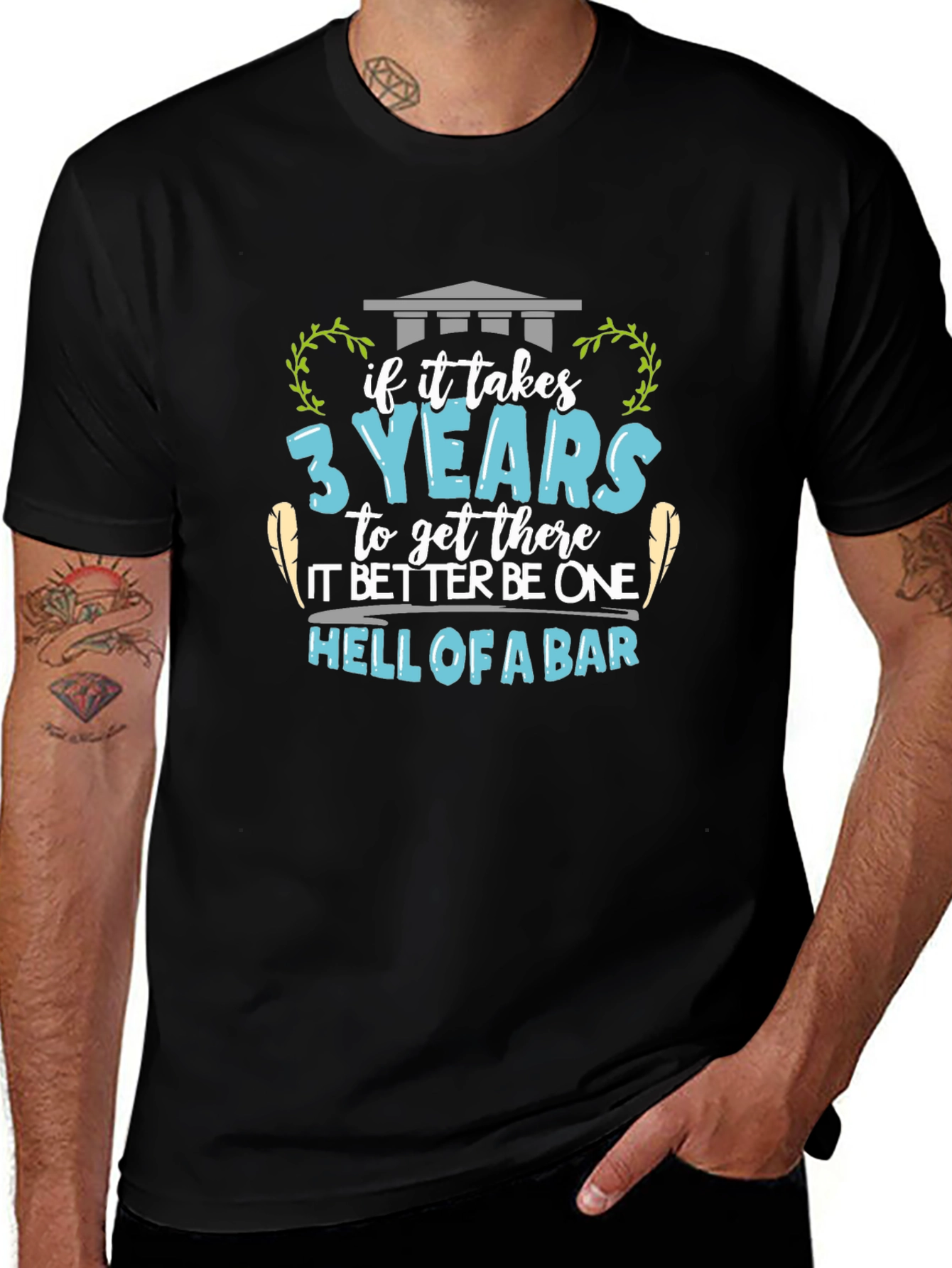 Camiseta Negra 3 Años Bar