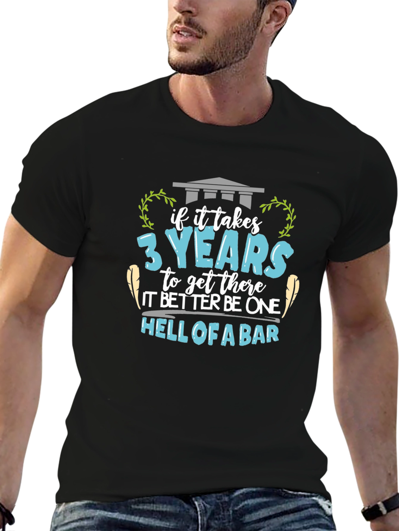 Camiseta Negra 3 Años Bar