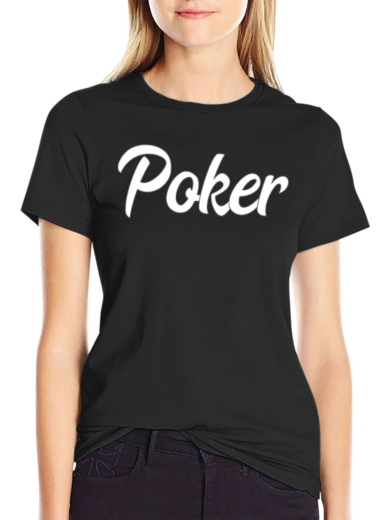 Camiseta Negra Poker Casual y Cómoda