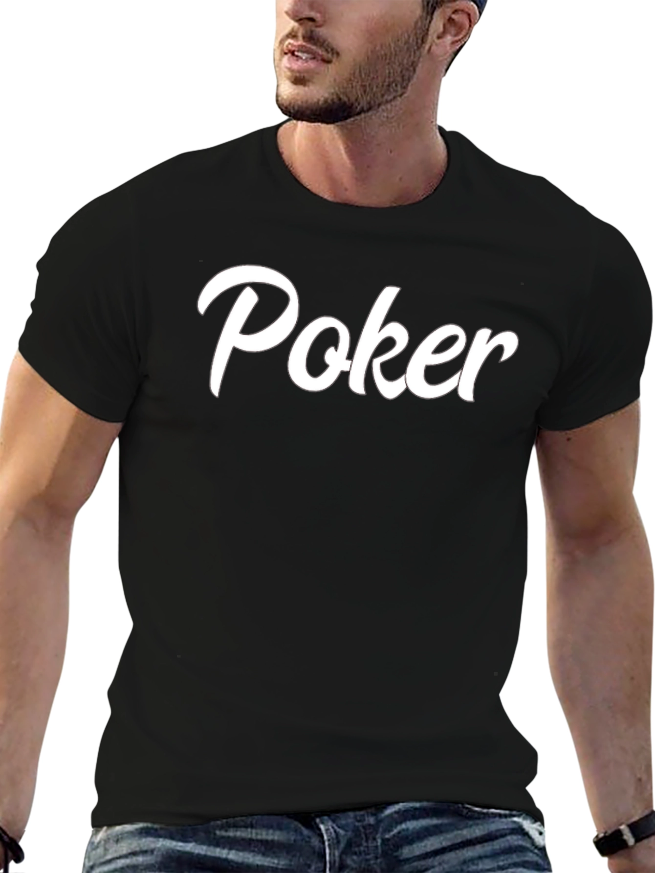 Camiseta Negra Poker Casual y Cómoda