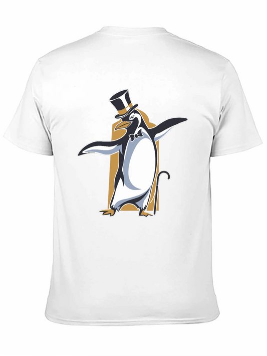 Camiseta Negra con Pingüino Elegante