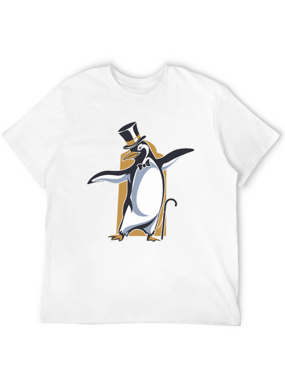 Camiseta Negra con Pingüino Elegante