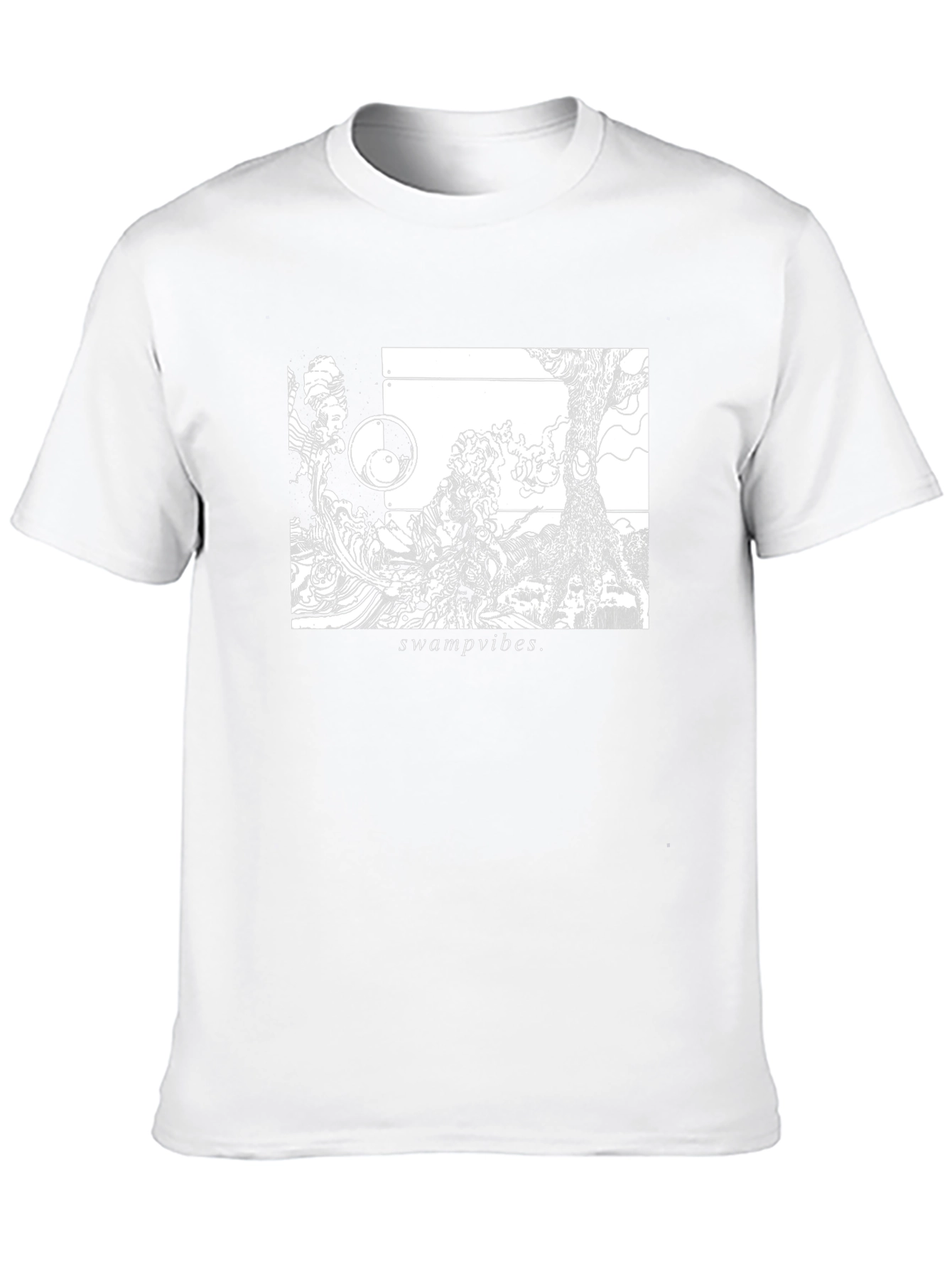 Camiseta Negra Swamp Vibes Diseño Artístico