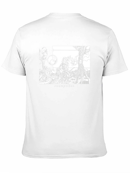 Camiseta Negra Swamp Vibes Diseño Artístico