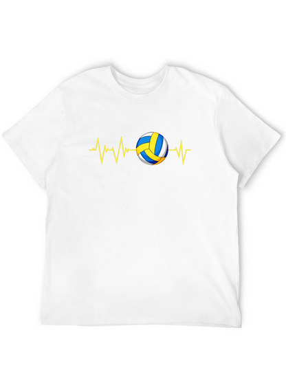 Camiseta Negra con Diseño de Voleibol