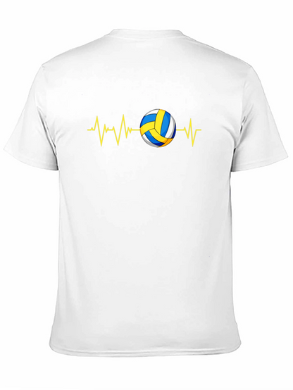 Camiseta Negra con Diseño de Voleibol