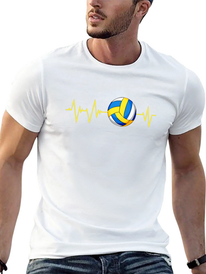 Camiseta Negra con Diseño de Voleibol