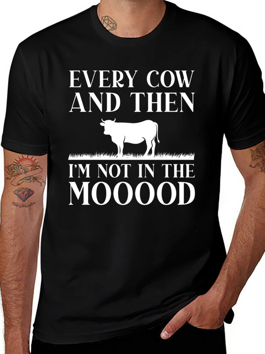 Camiseta Negra Every Cow and Then Im Not in the Mooood