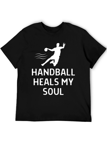 Camiseta Negra: Handball Heals My Soul