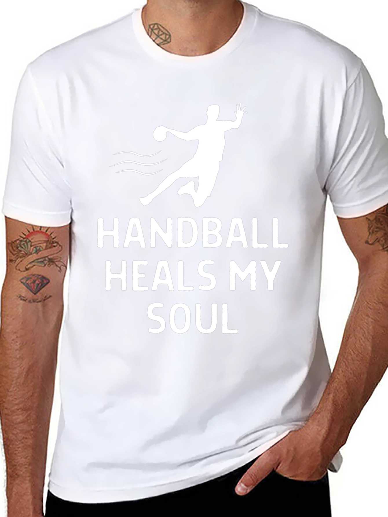 Camiseta Negra: Handball Heals My Soul