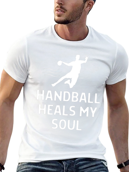 Camiseta Negra: Handball Heals My Soul