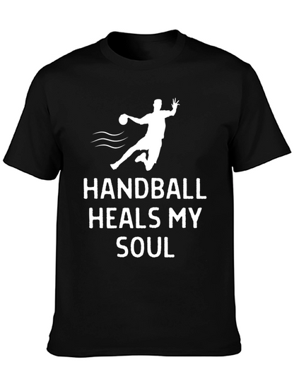 Camiseta Negra: Handball Heals My Soul