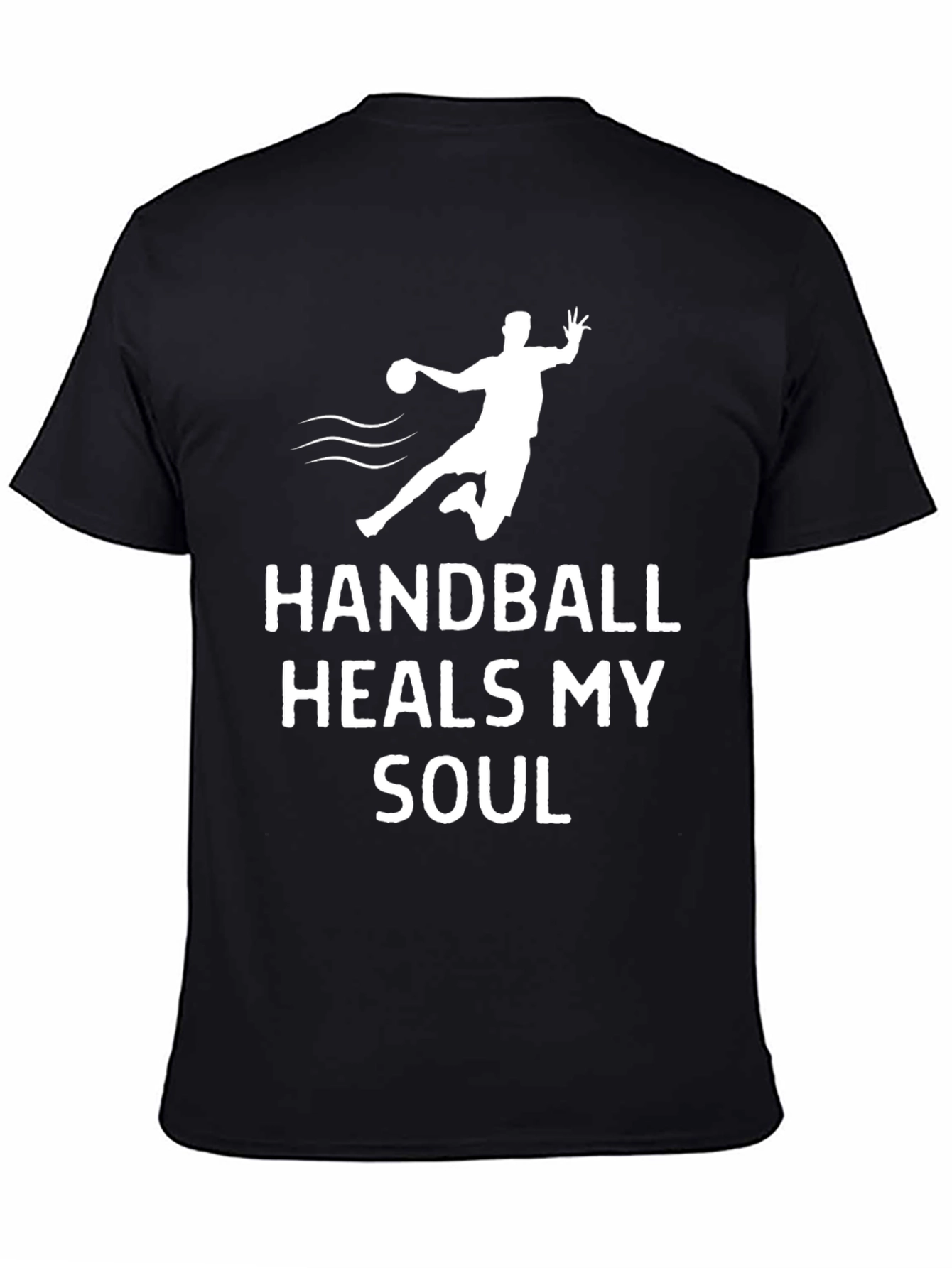 Camiseta Negra: Handball Heals My Soul