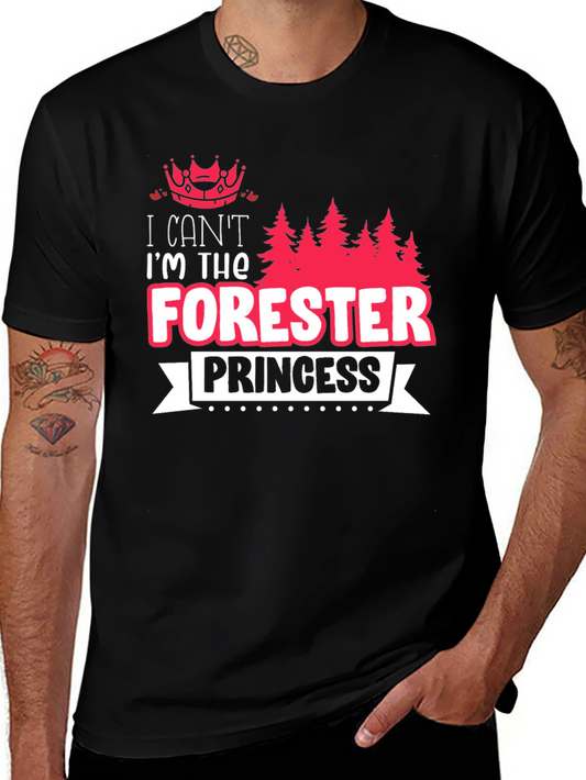 Camiseta Negra Forester Princess para Amantes de la Naturaleza