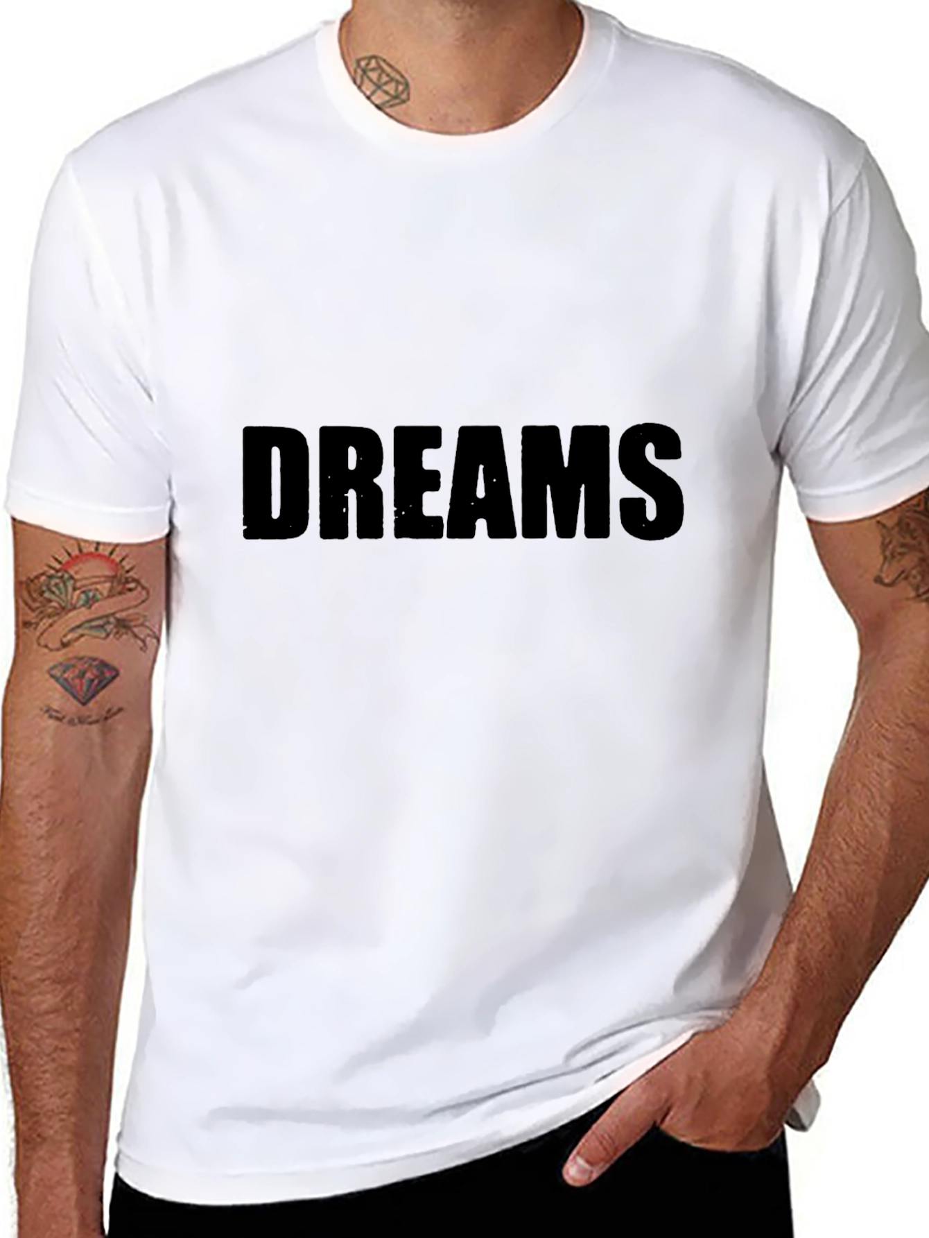 Camiseta Negra Dreams Casual para Hombre