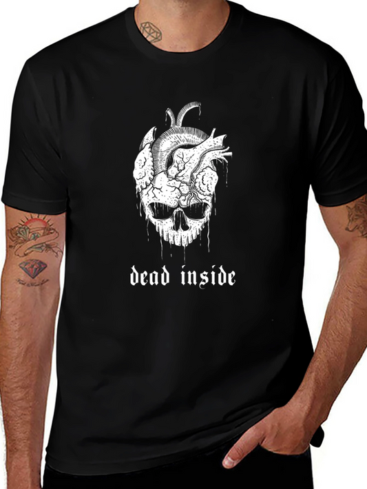 Camiseta Negra Unisex con Diseño de Corazón y Cráneo