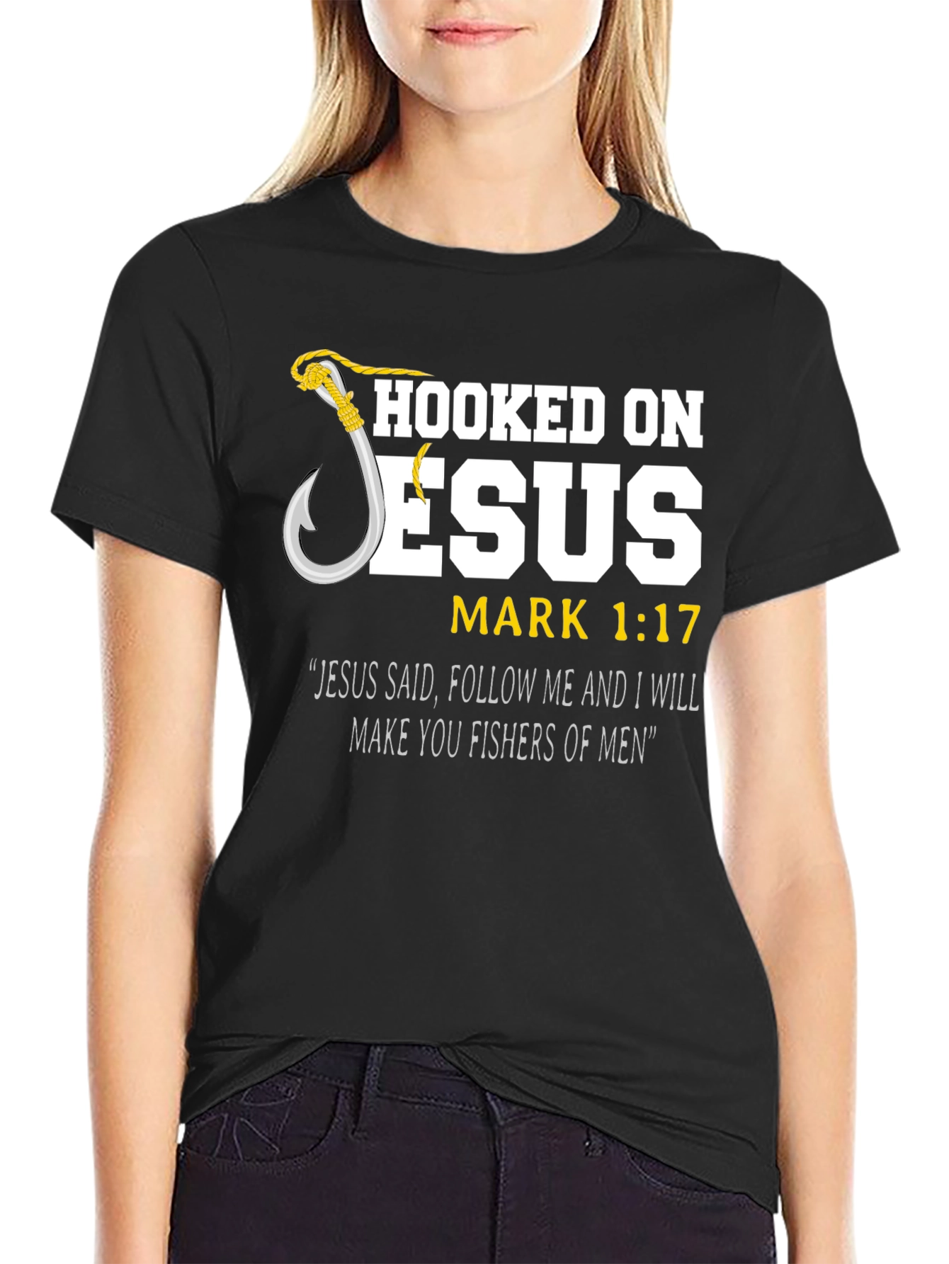 Camiseta Cristiana Enganchado a Jesús