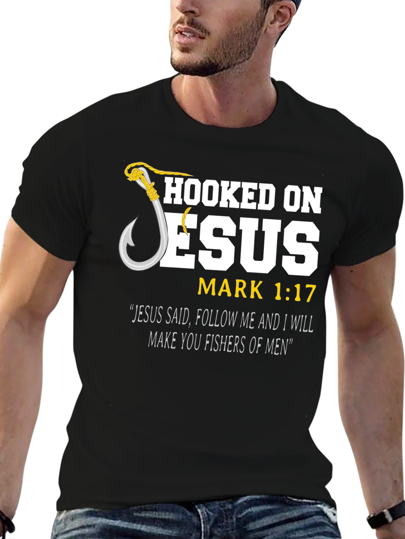 Camiseta Cristiana Enganchado a Jesús