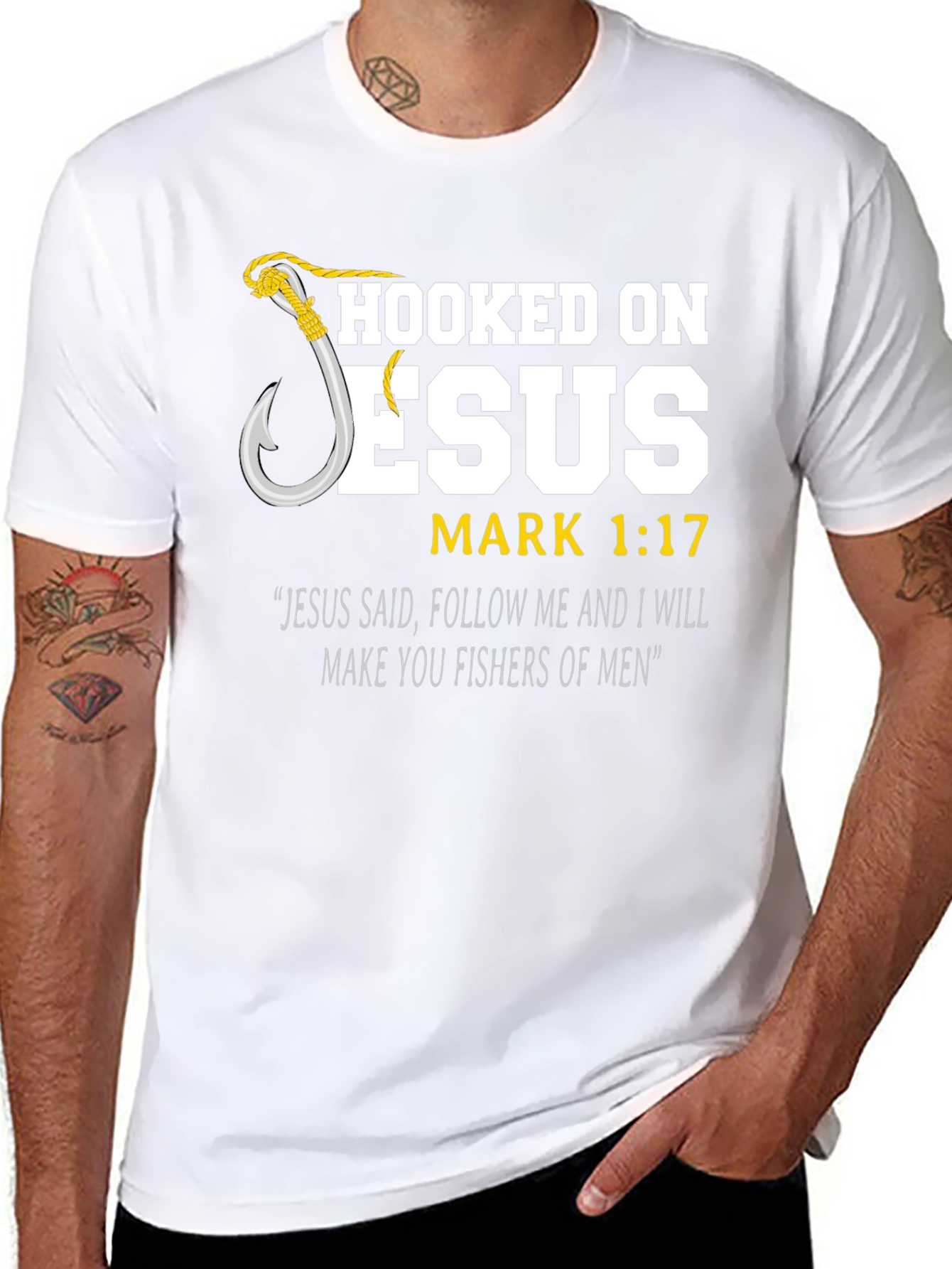 Camiseta Cristiana Enganchado a Jesús