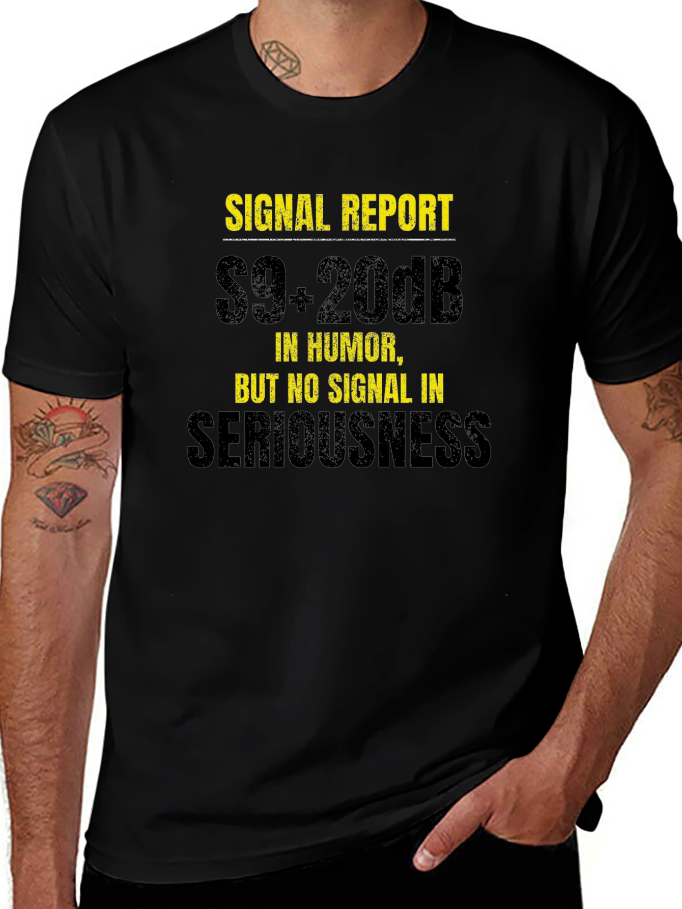 Camiseta Humorística: Reporte de Señal S9+20dB