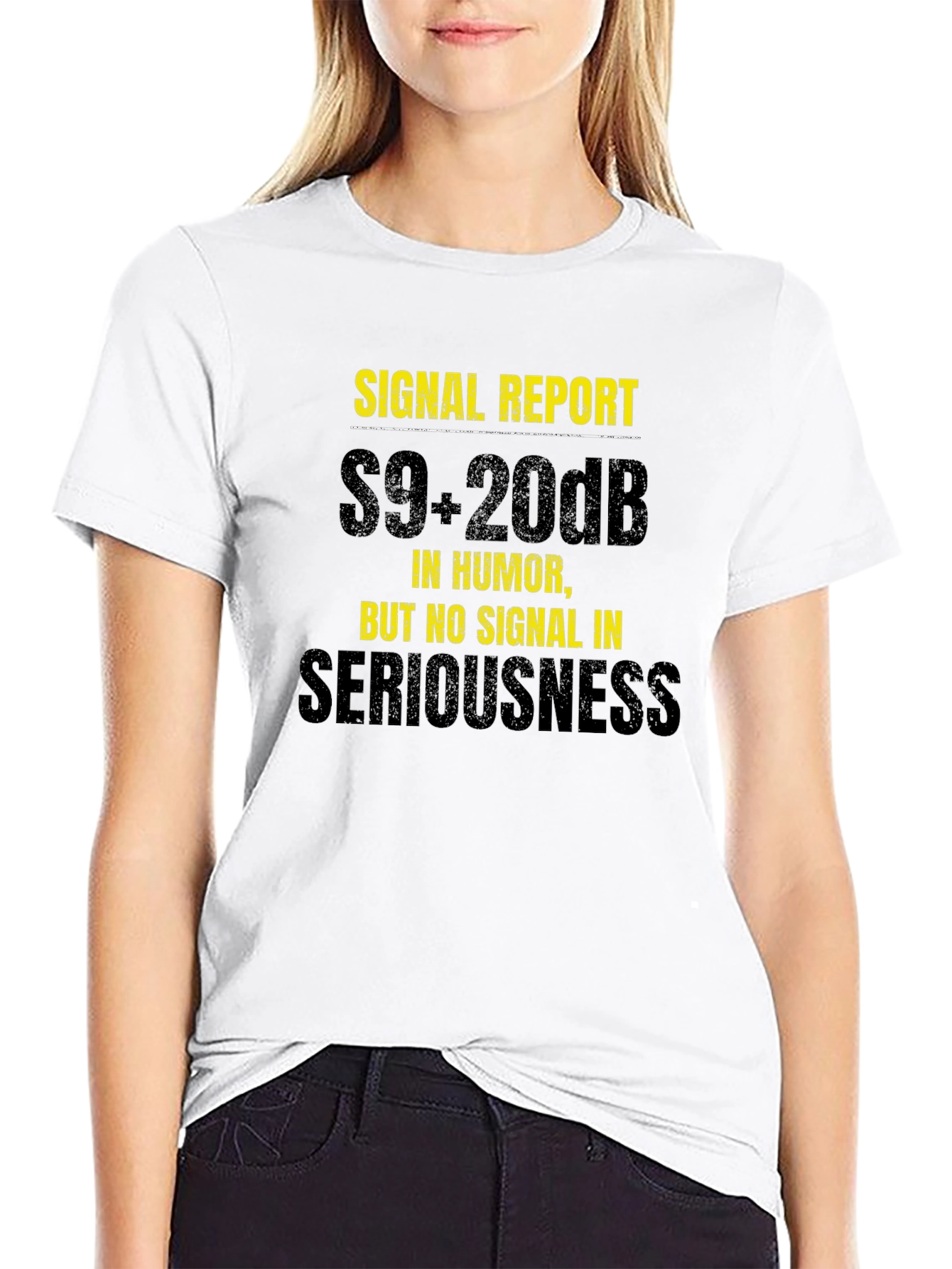 Camiseta Humorística: Reporte de Señal S9+20dB