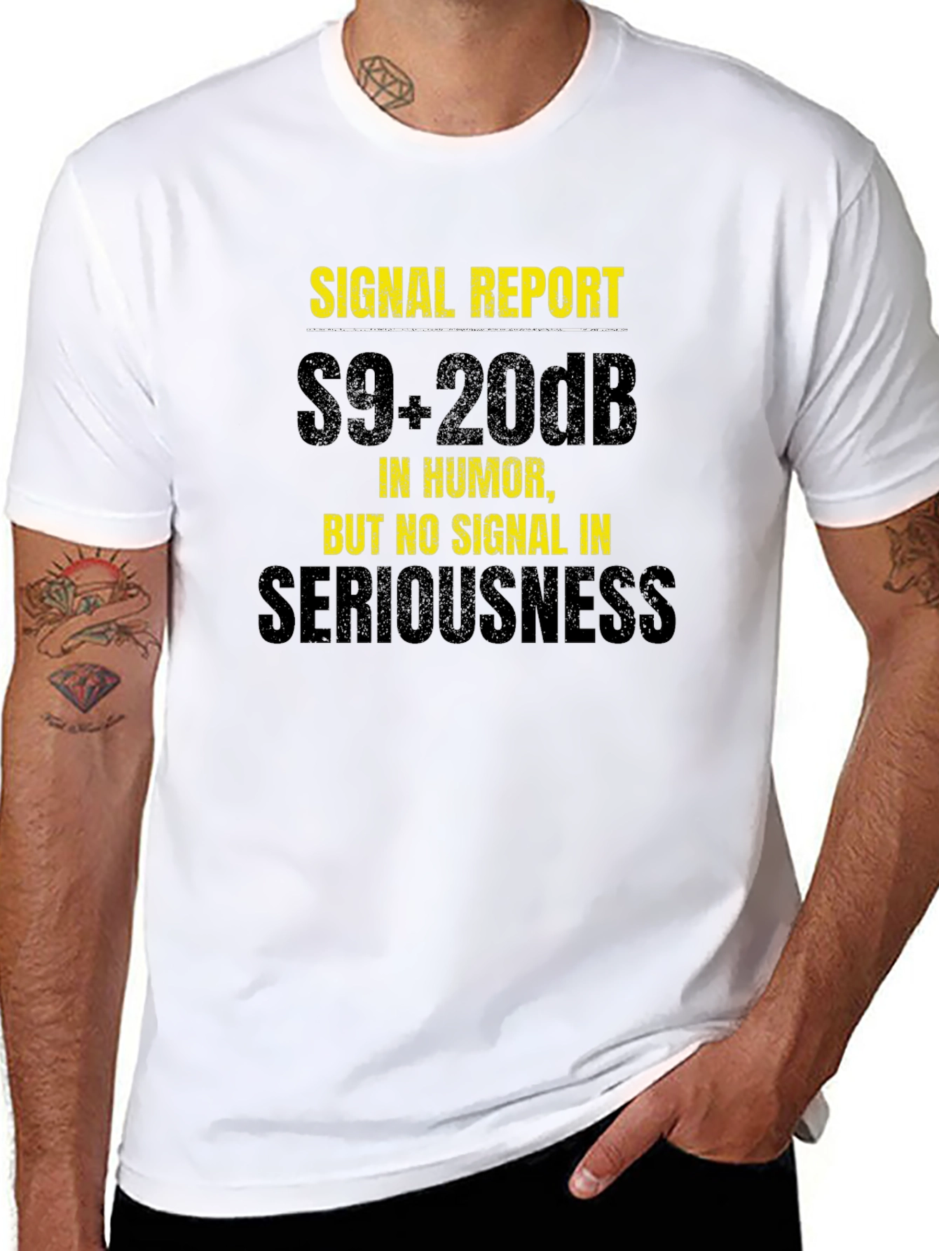 Camiseta Humorística: Reporte de Señal S9+20dB