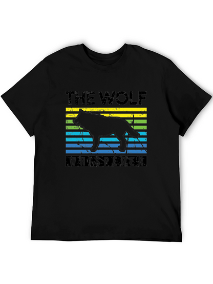 Camiseta Negra El Lobo Susurrador Diseño Gráfico
