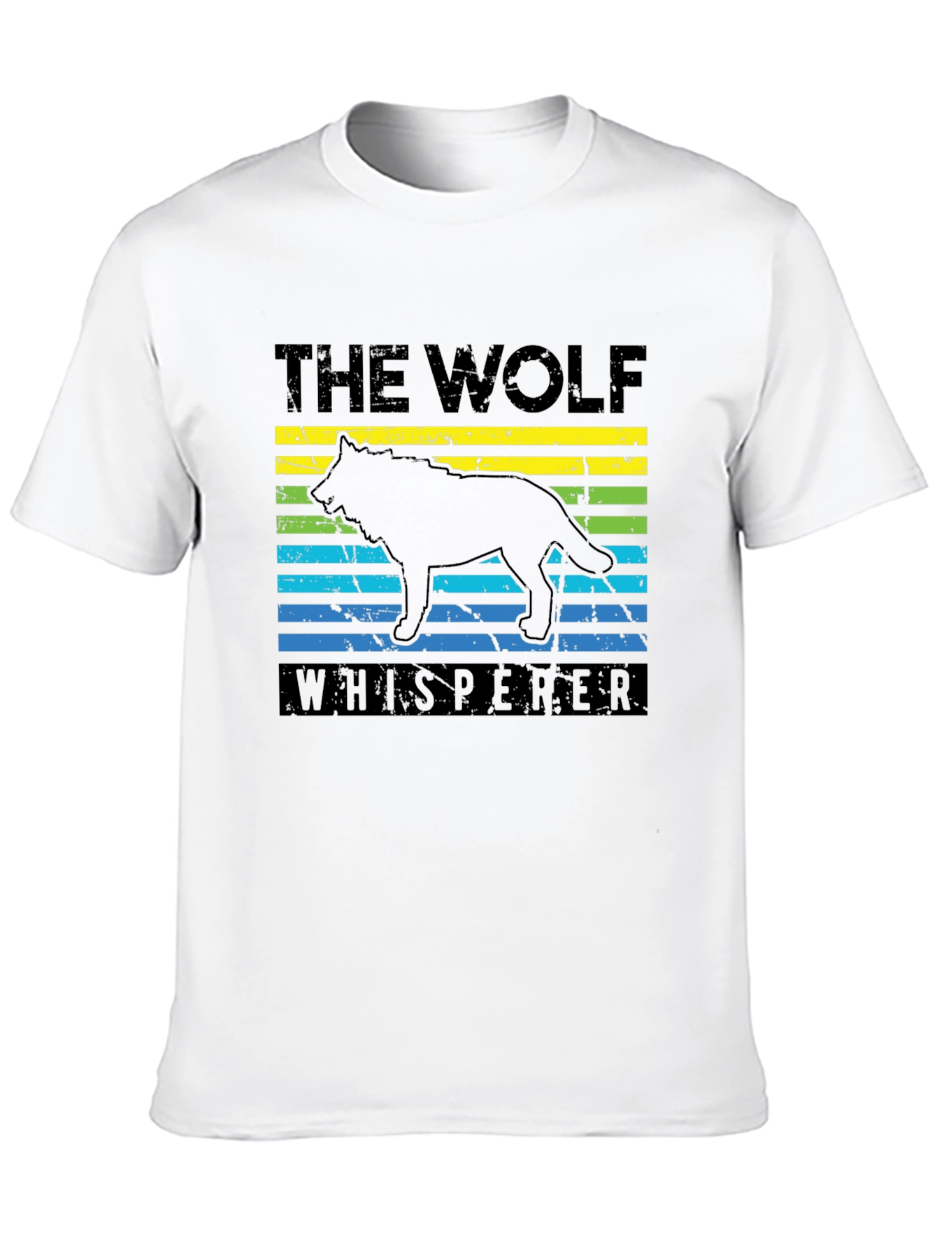 Camiseta Negra El Lobo Susurrador Diseño Gráfico