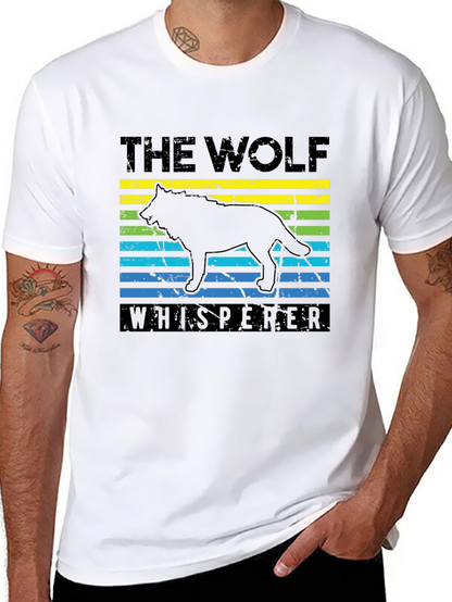 Camiseta Negra El Lobo Susurrador Diseño Gráfico