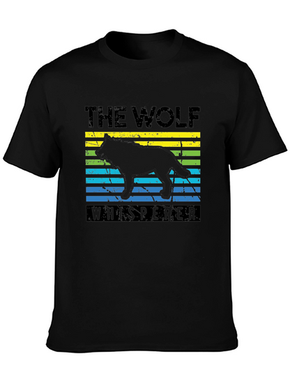 Camiseta Negra El Lobo Susurrador Diseño Gráfico