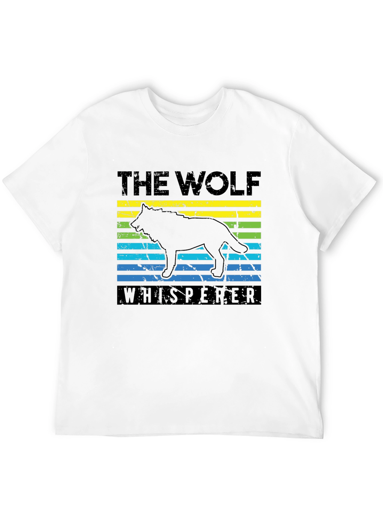 Camiseta Negra El Lobo Susurrador Diseño Gráfico