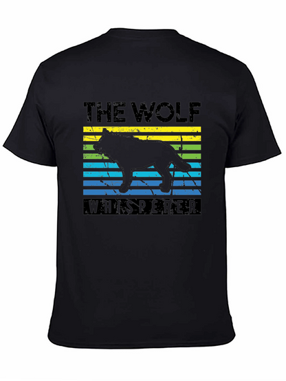 Camiseta Negra El Lobo Susurrador Diseño Gráfico
