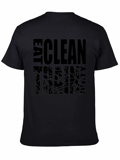 Camiseta Negra: Come Limpio Entrena - Motivación Fitness