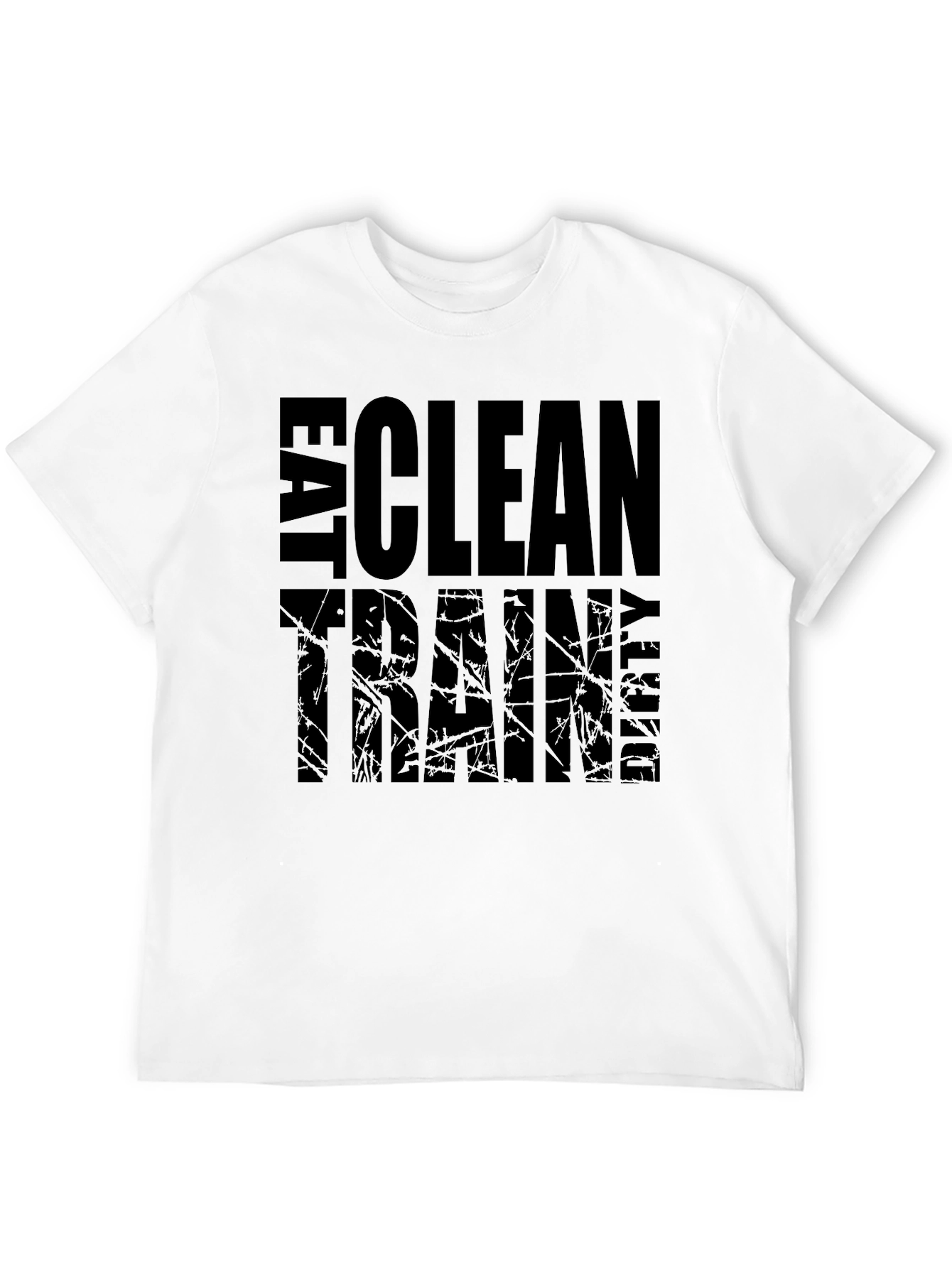 Camiseta Negra: Come Limpio Entrena - Motivación Fitness