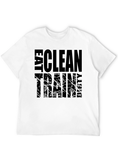 Camiseta Negra: Come Limpio Entrena - Motivación Fitness