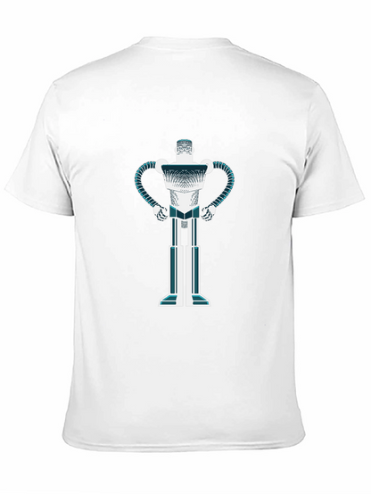 Camiseta Negra con Diseño de Robot Futurista