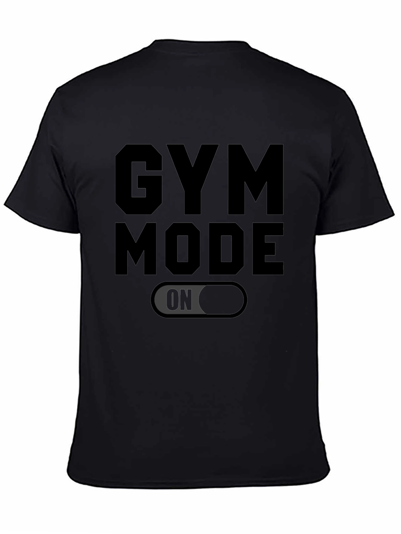 Camiseta Negra Gym Mode On para Hombre