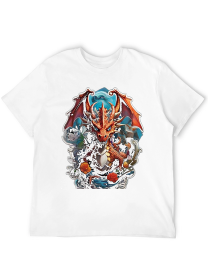 Camiseta Negra con Diseño de Dragón Fantástico