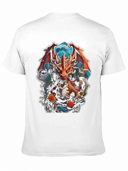 Camiseta Negra con Diseño de Dragón Fantástico