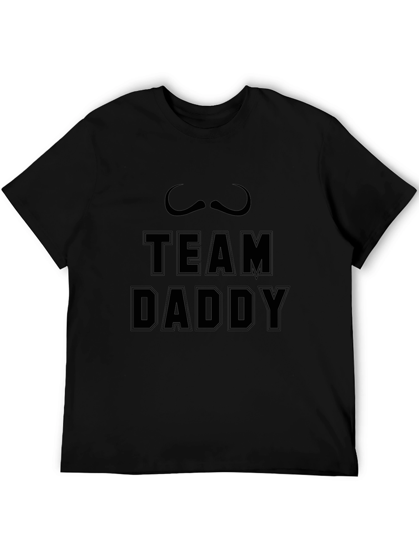 Camiseta Negra Team Daddy con Bigote - Para Papá