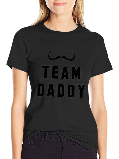 Camiseta Negra Team Daddy con Bigote - Para Papá