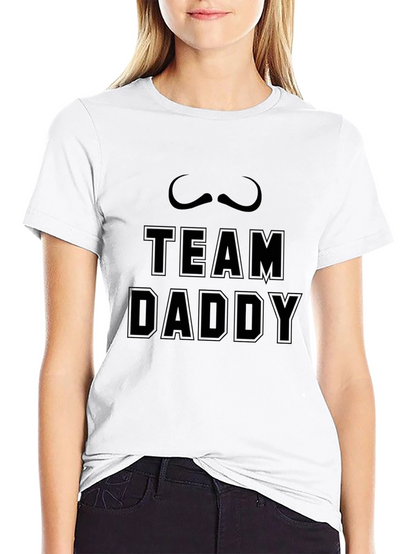 Camiseta Negra Team Daddy con Bigote - Para Papá